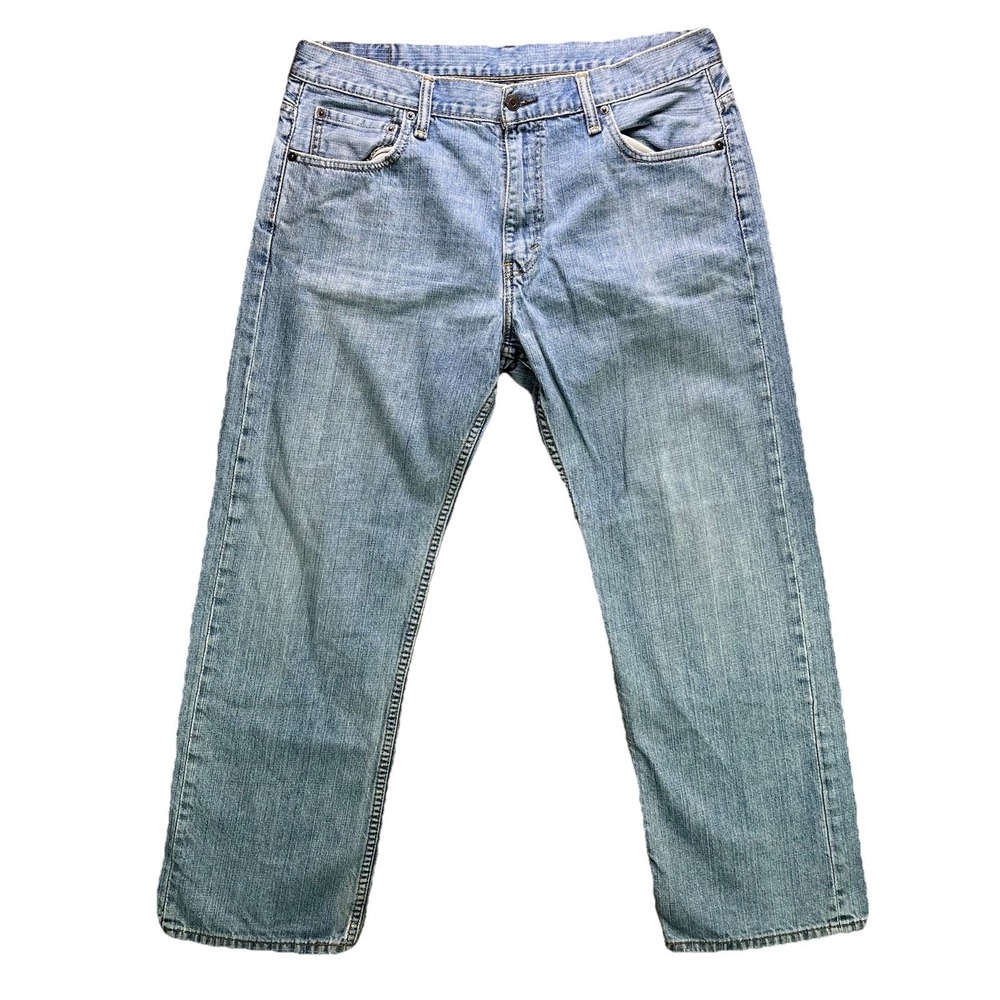 Levi's Jeans Mens 34x30 Blue 569 Loose Straight Fit Light Wash 100% Cotton Denim